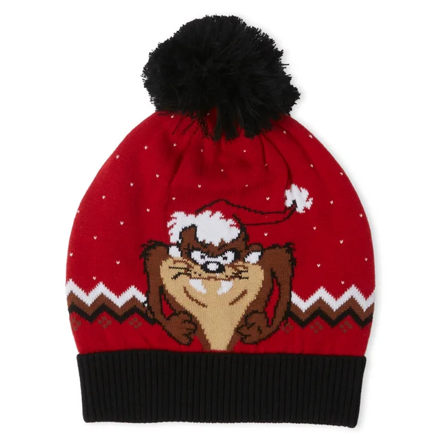 Taz the Season Christmas Beanie Red