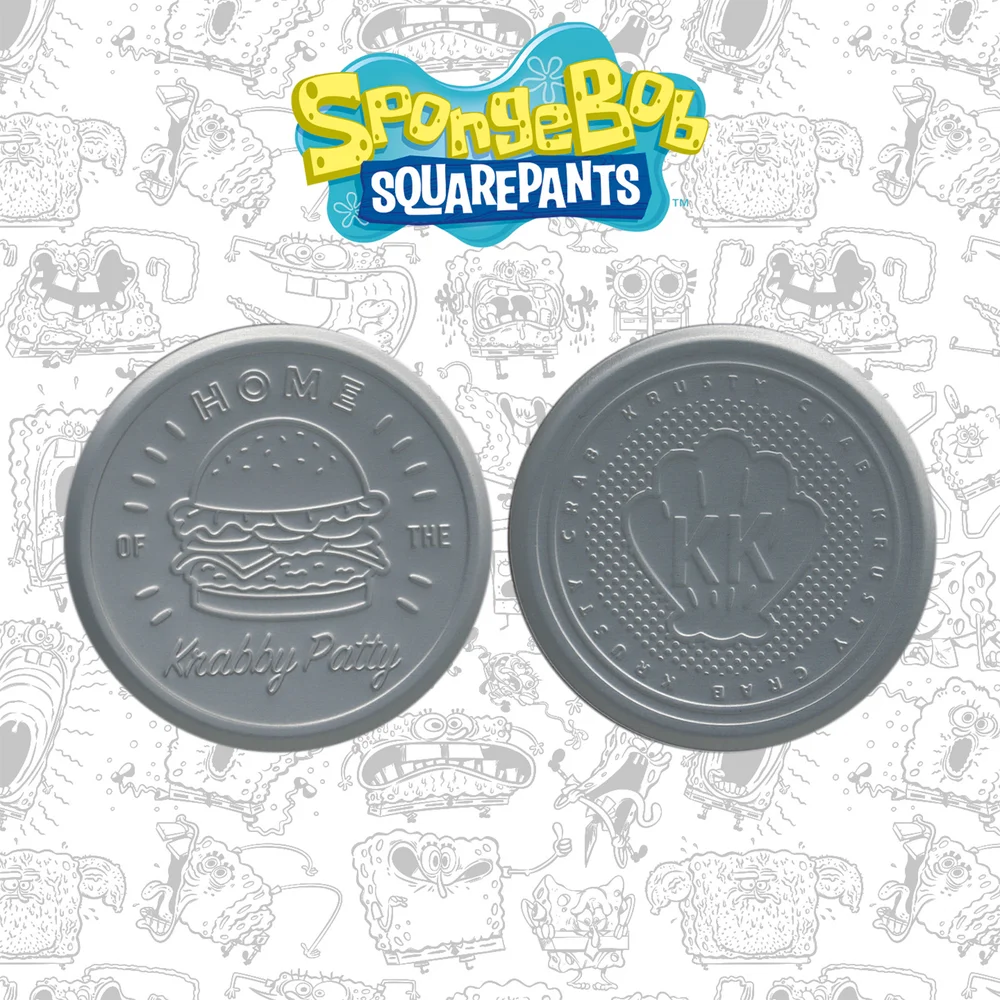 Fanattik SpongeBob SquarePants Krabby Patty Metal Drinks Coasters Set Bild 1