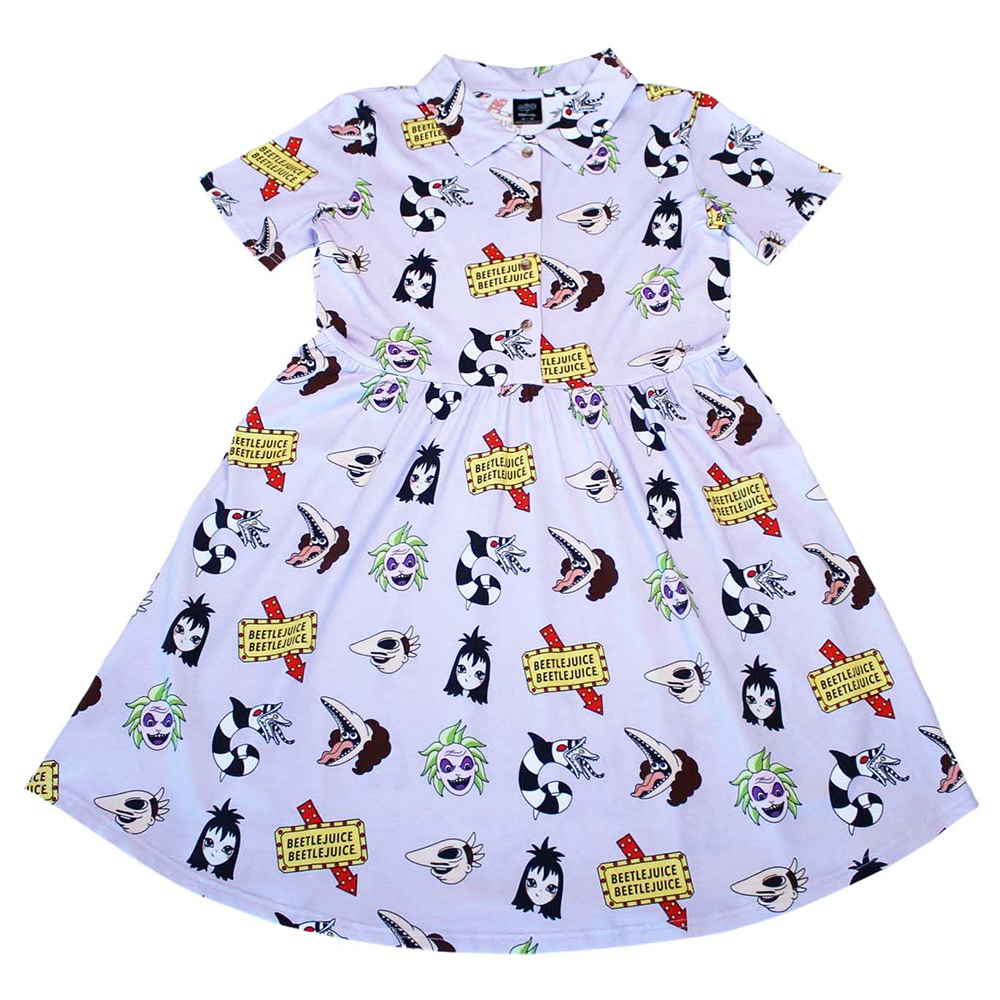Cakeworthy Beetlejuice Button Up Dress - S Bild 1