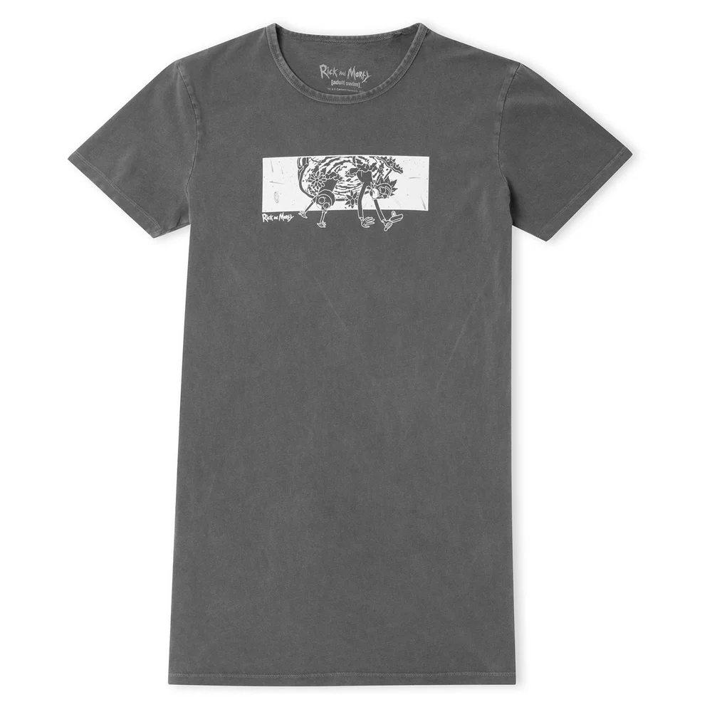 Rick and Morty Portal Fall Women's T-Shirt Dress - Black Acid Wash - M Bild 1