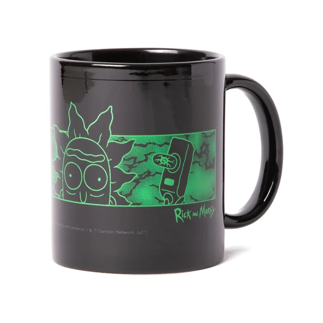 Rick and Morty Portal Heads Mug - Black