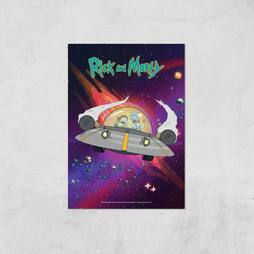 Rick and Morty Rocket Adventure Giclee Art Print - A4 - Print Only Bild 1