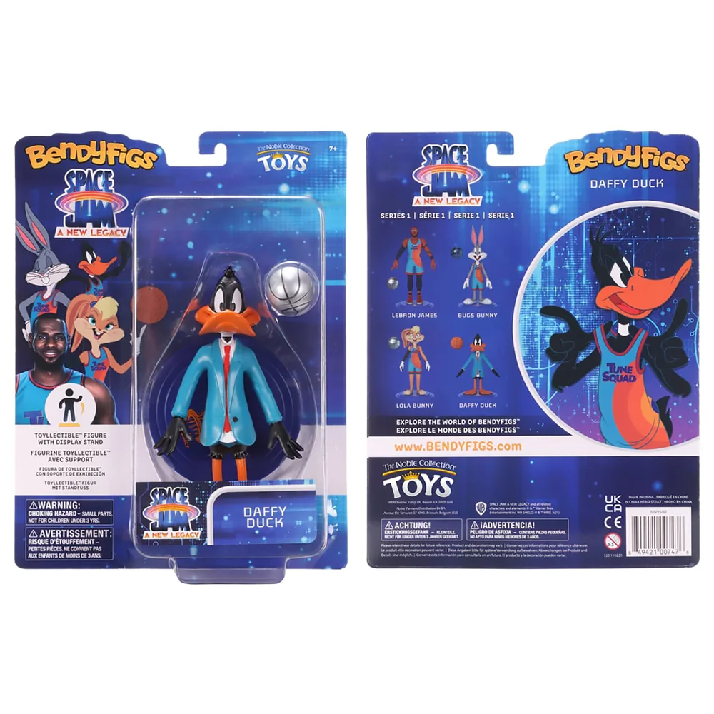 Noble Collection Space Jam: A New Legacy Daffy Duck BendyFig 7.5 Inch Action Figure Bild 1