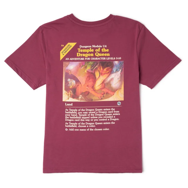 Dungeons & Dragons Temple Of The Dragon Queen Unisex T-Shirt - Burgundy