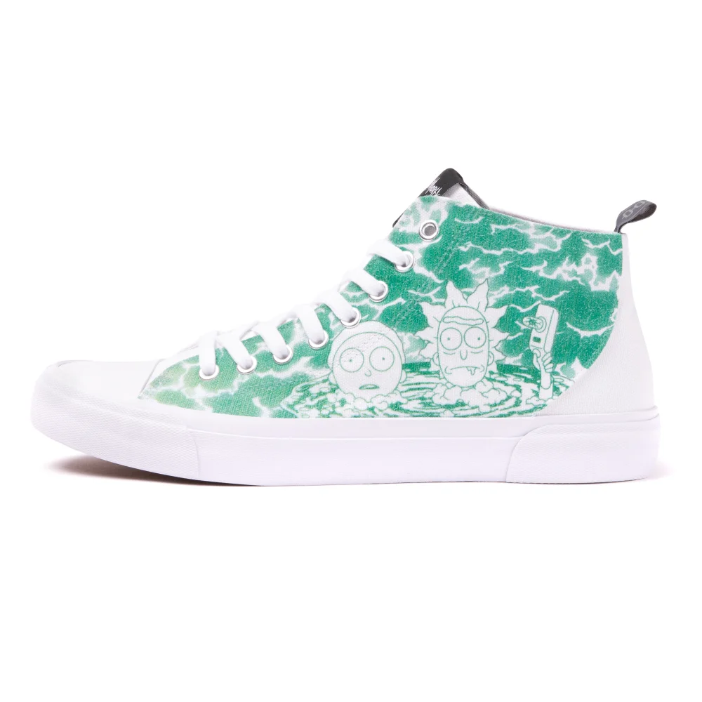 Akedo x Rick and Morty Heads High Top - White - UK5 / EU38 Bild 1