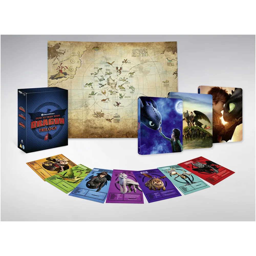 How to Train Your Dragon Trilogy - Zavvi Exclusive 4K Ultra HD Steelbook Boxset (Includes Blu-ray) Bild 1