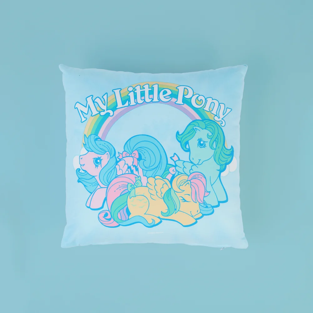 My Little Pony Retro Rainbow Square Cushion - 40x40cm - Soft Touch Bild 1