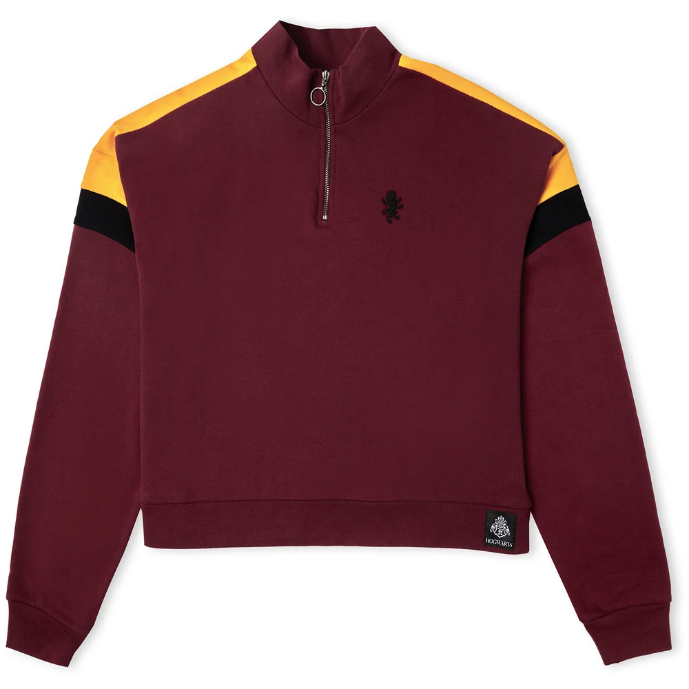 Gryffindor House Women's Funnel Neck Cropped Sweater - Burgundy - XS Bild 1