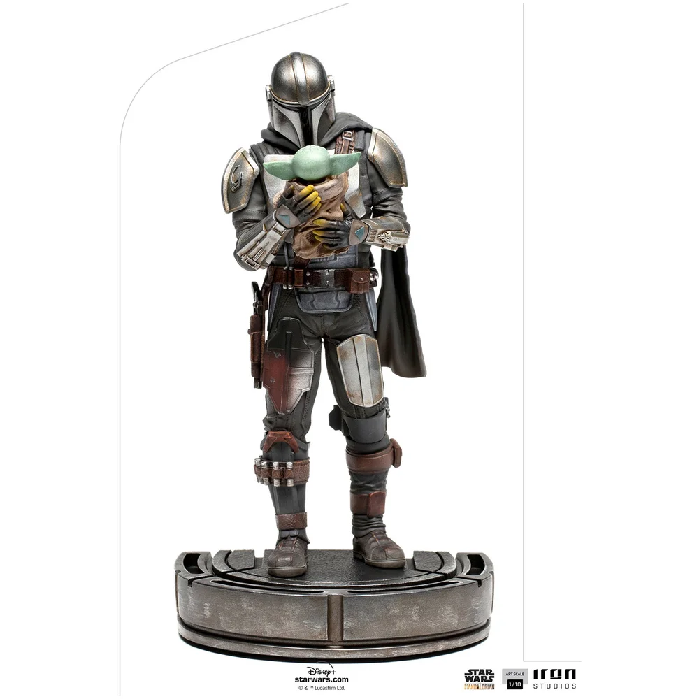 Iron Studios Star Wars The Mandalorian Art Scale Statue 1/10 Mandalorian & Grogu 22 cm Bild 1