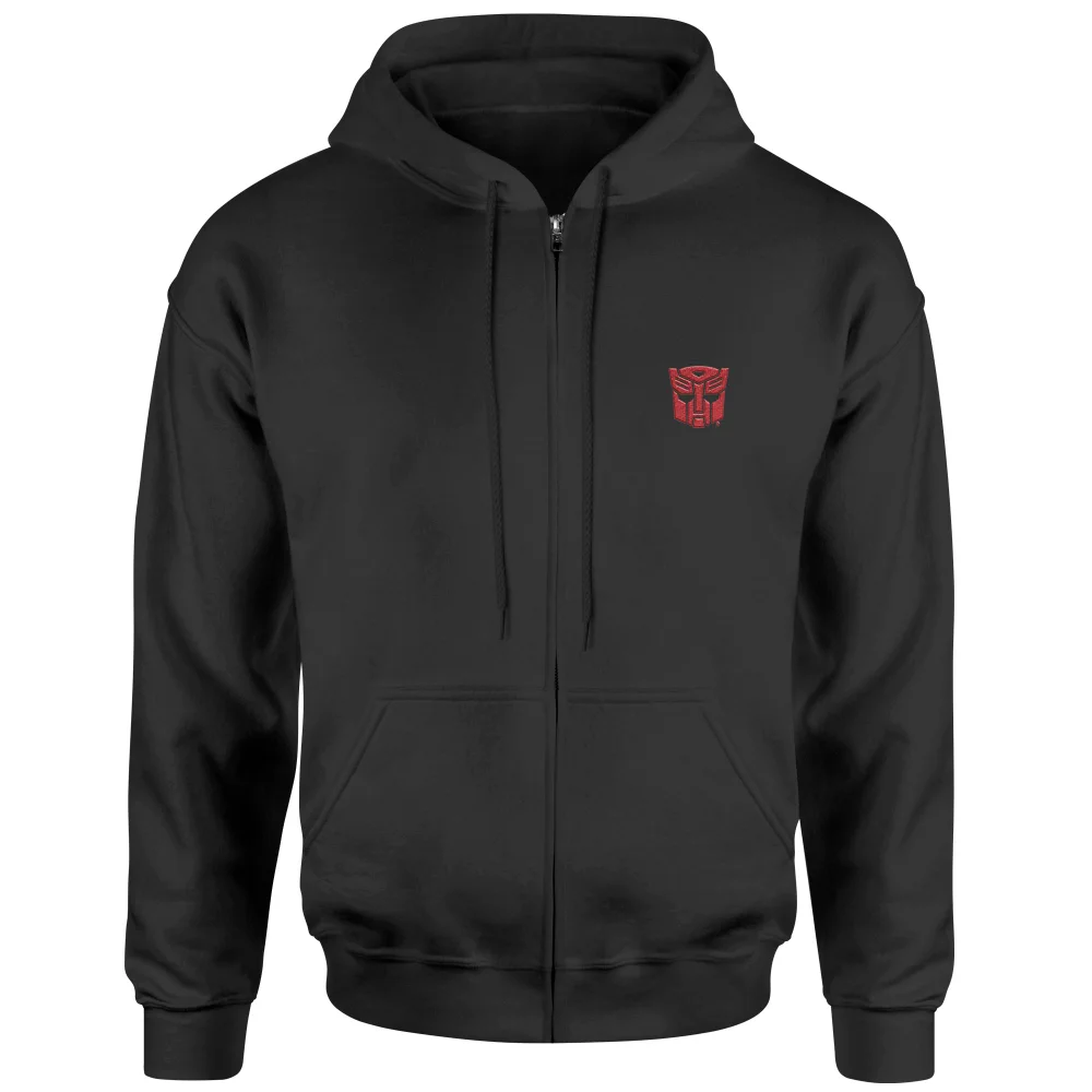 Transformers Autobot Embroidered Unisex Zipped Hoodie - Black - L Bild 1