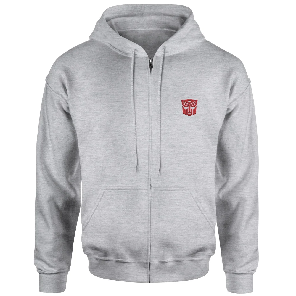Transformers Autobot Embroidered Unisex Zipped Hoodie - Grey - M Bild 1
