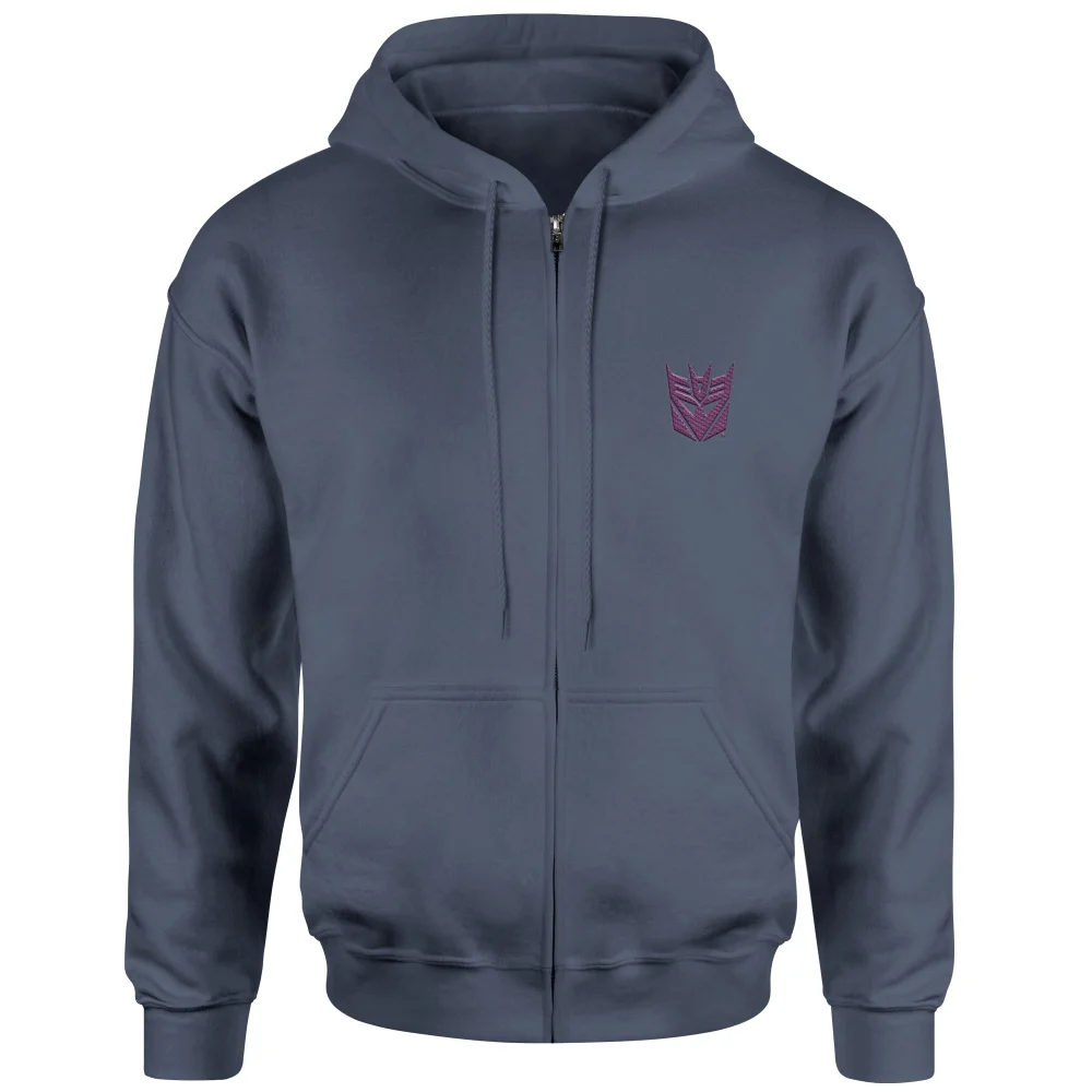 Transformers Decepticon Embroidered Unisex Zipped Hoodie - Navy - L Bild 1