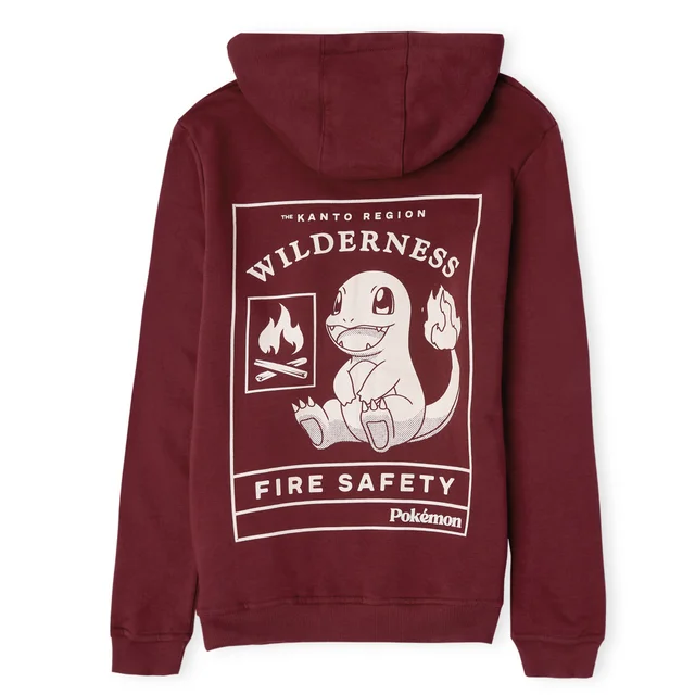 Pokémon Woodland Fire Safety Unisex Kapuzenpulli - Burgundisch