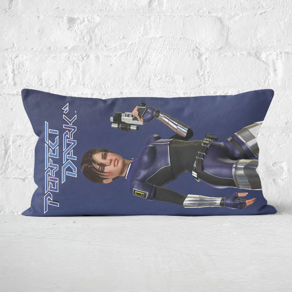 Perfect Dark Jo Power Pose Rectangular Cushion - 30x50cm - Soft Touch Bild 1