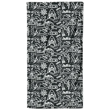 Jaws Doodle Pattern Beach Towel