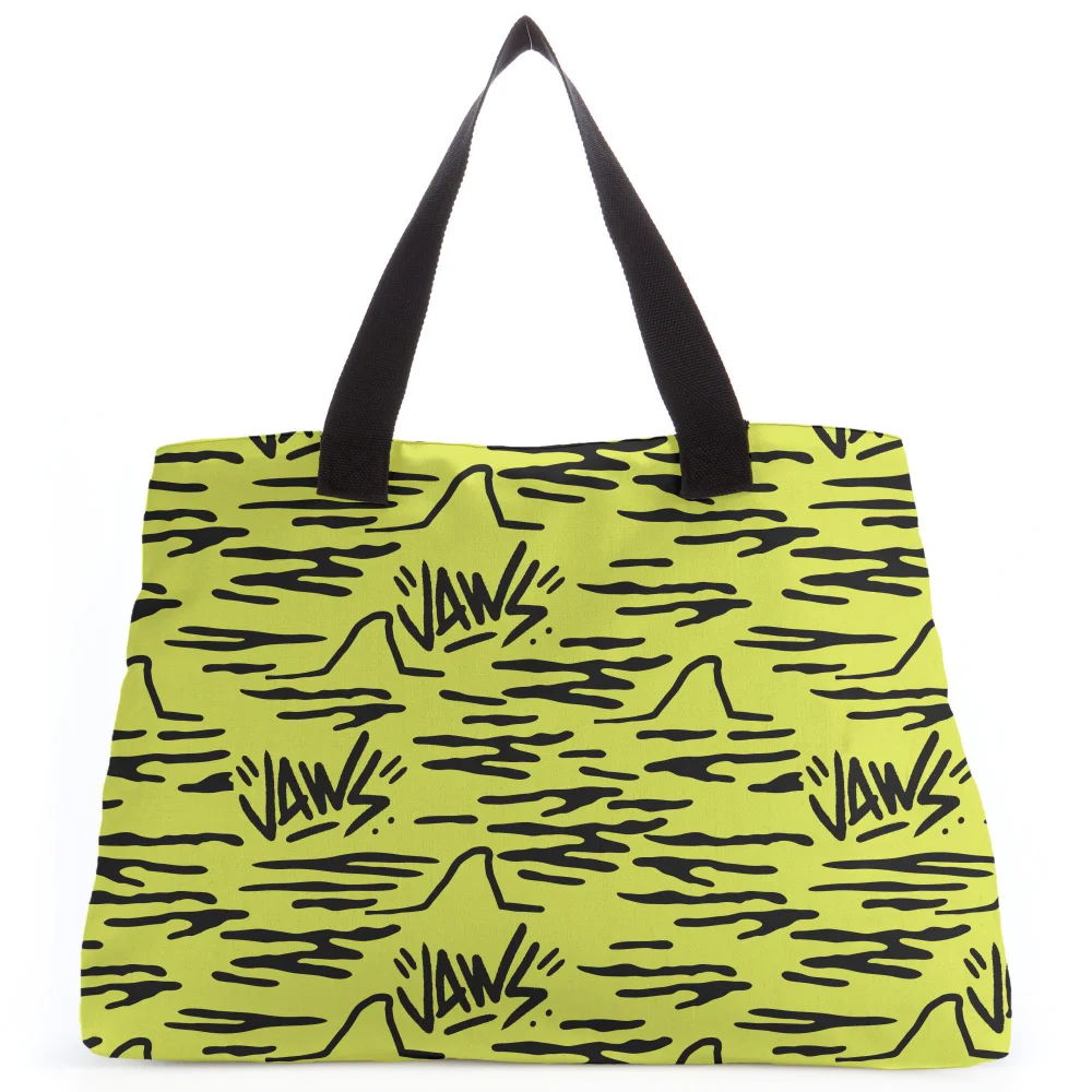 Jaws Yellow Doodle Tote Bag Bild 1