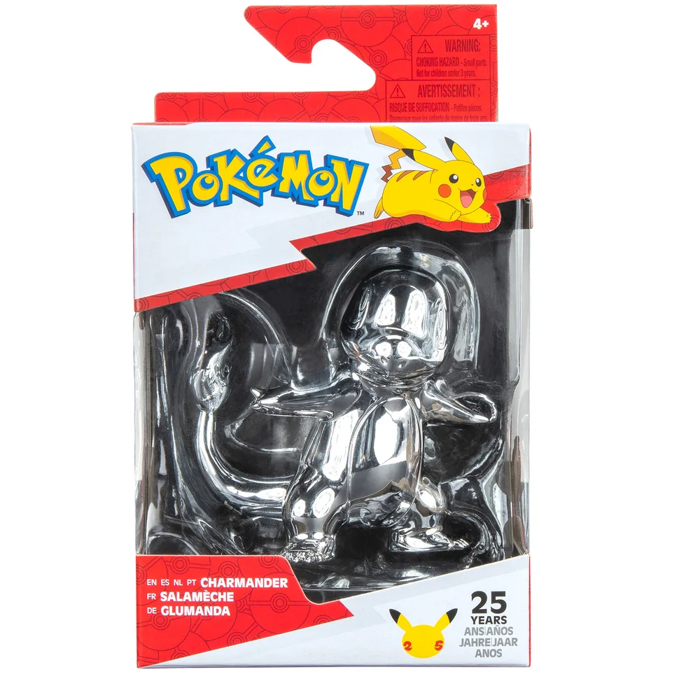 Pokémon 25th Celebration - 3 Inch Silver Charmander Figure Bild 1