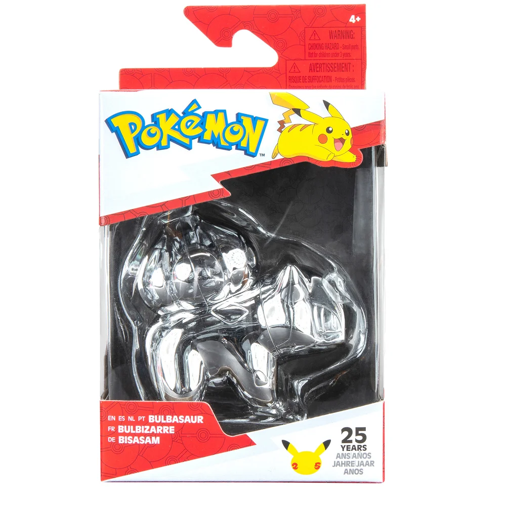 Pokémon 25th Celebration - 3 Inch Silver Bulbasaur Figure Bild 1