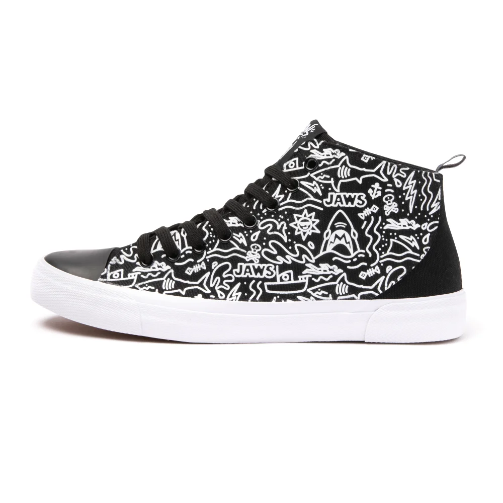 Akedo x Jaws Deep Sea Doodle High Top - Black - UK10 / EU44.5 Bild 1