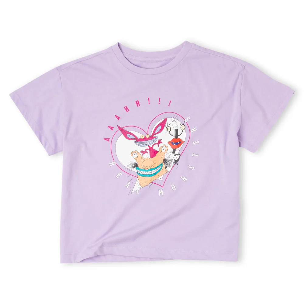 Nickelodeon Real Monsters Women's Cropped T-Shirt - Lilac - XS - Flieder Bild 1