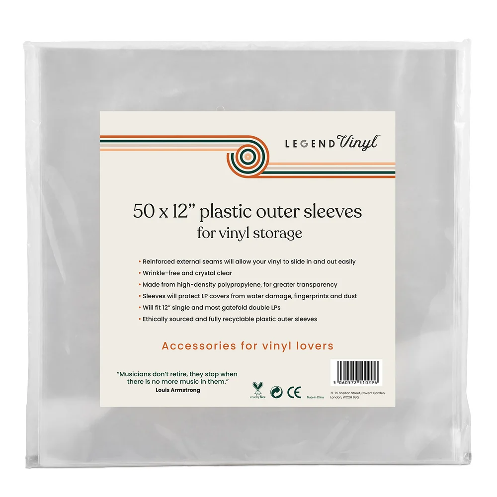 Legend Vinyl 50 x 12" Plastic Outer Sleeves Bild 1
