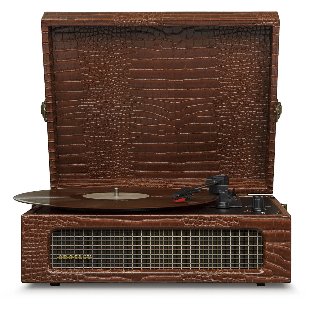 Crosley Voyager Portable Turntable - Brown Croc Bild 1