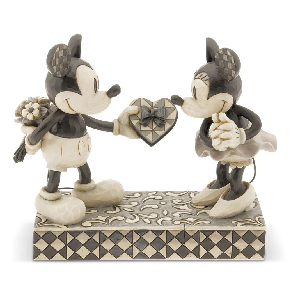 Disney Traditions Real Sweetheart Mickey & Minnie Black and White Figurine Bild 1