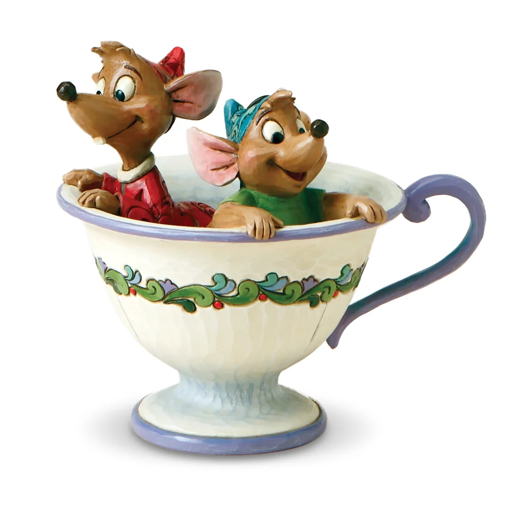 Disney Traditions Cinderella Tea For Two Jaq & Gus Figurine Bild 1