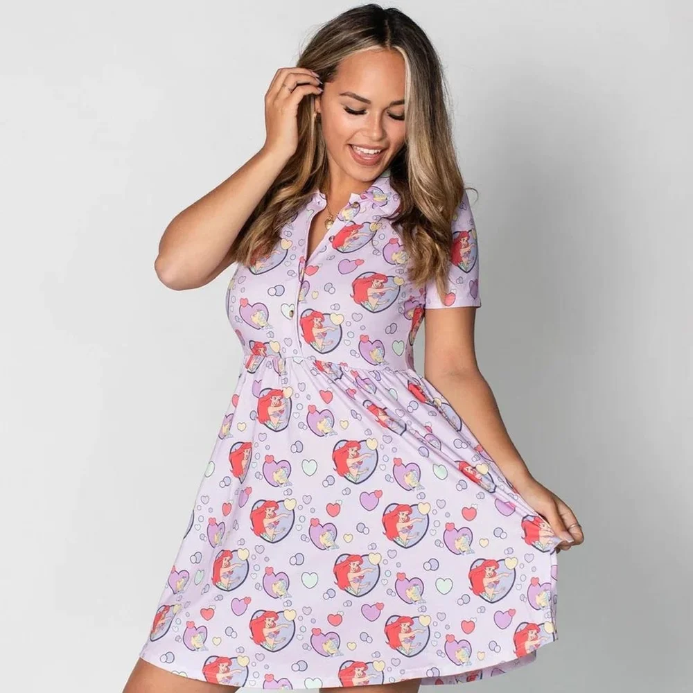Cakeworthy The Little Mermaid Bubbles Button Up Dress - M Bild 1