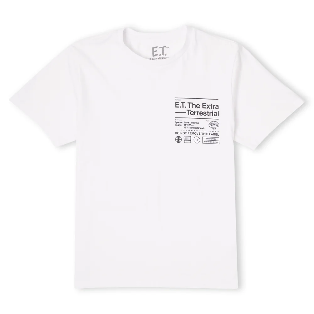 E.T. the Extra-Terrestrial Unisex T-Shirt - White - S Bild 1