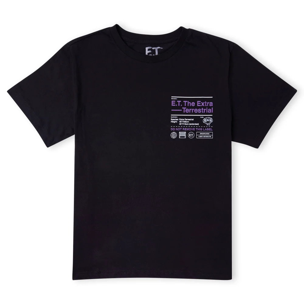 E.T. the Extra-Terrestrial Unisex T-Shirt - Black - S Bild 1