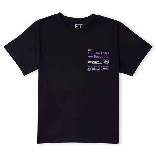 E.T. the Extra-Terrestrial Unisex T-Shirt - Black