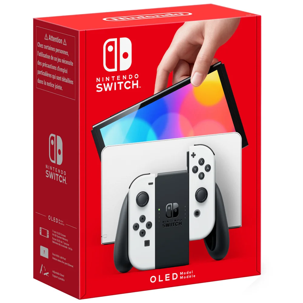 Nintendo Switch Console (OLED Model) White Bild 1