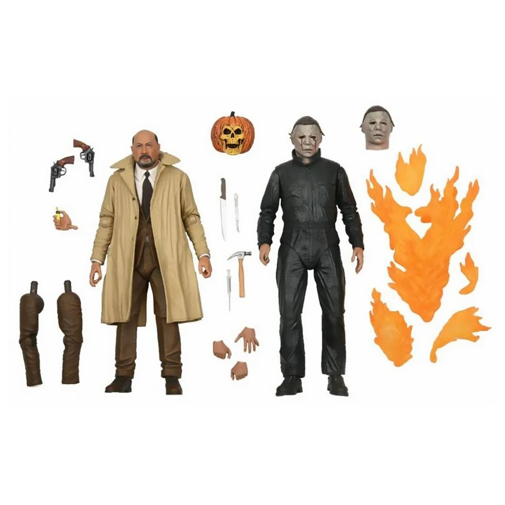 NECA Halloween 2 Michael Myers and Dr Loomis 2 Pack Ultimate 7 Inch Action Figures Bild 1