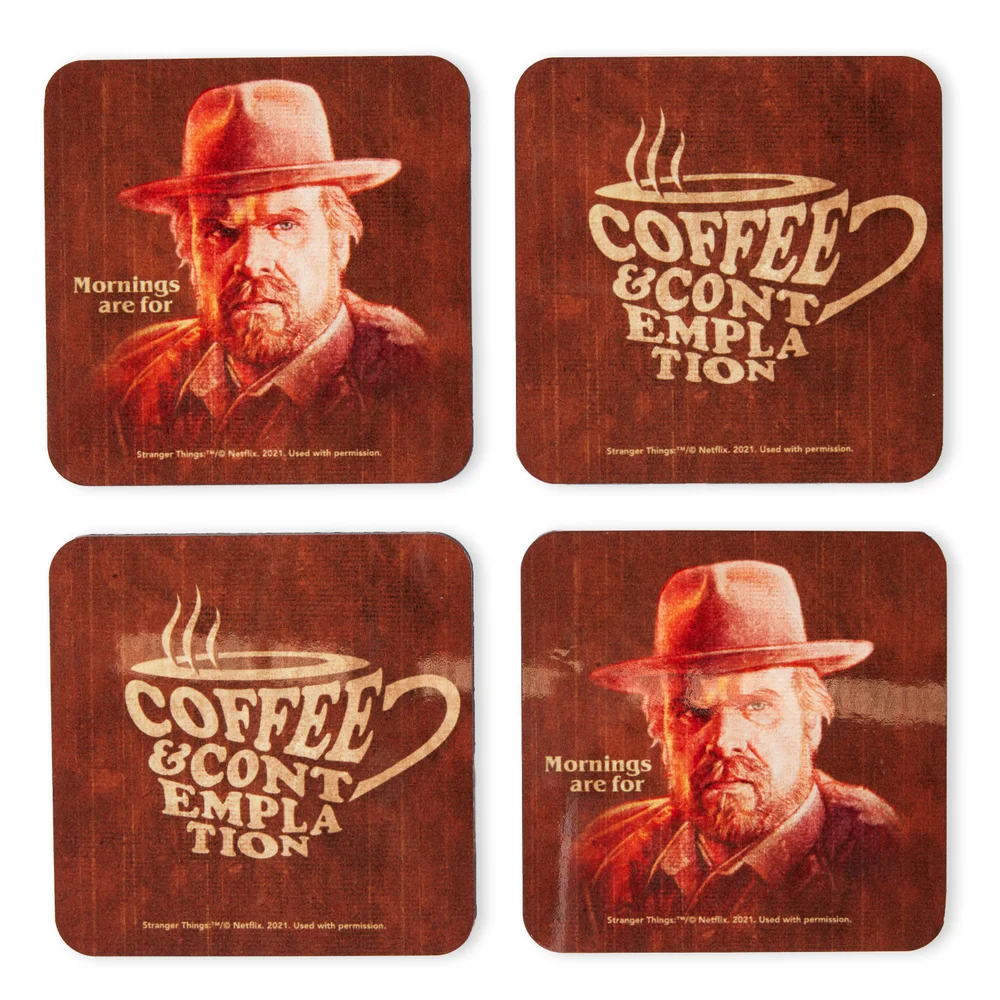 Stranger Things Coffee And Contemplation Coaster Set Bild 1