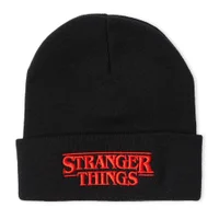 Stranger Things Logo Beanie -Black - undefined undefined