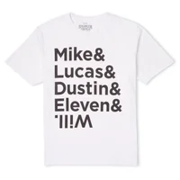 Stranger Things Character Lineup Men's T-Shirt - White - undefined undefined