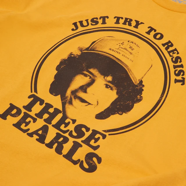 Stranger Things Dustin's Pearls Men's T-Shirt - Mustard