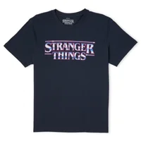 Stranger Things Chrome Logo Men's T-Shirt - Navy - undefined undefined