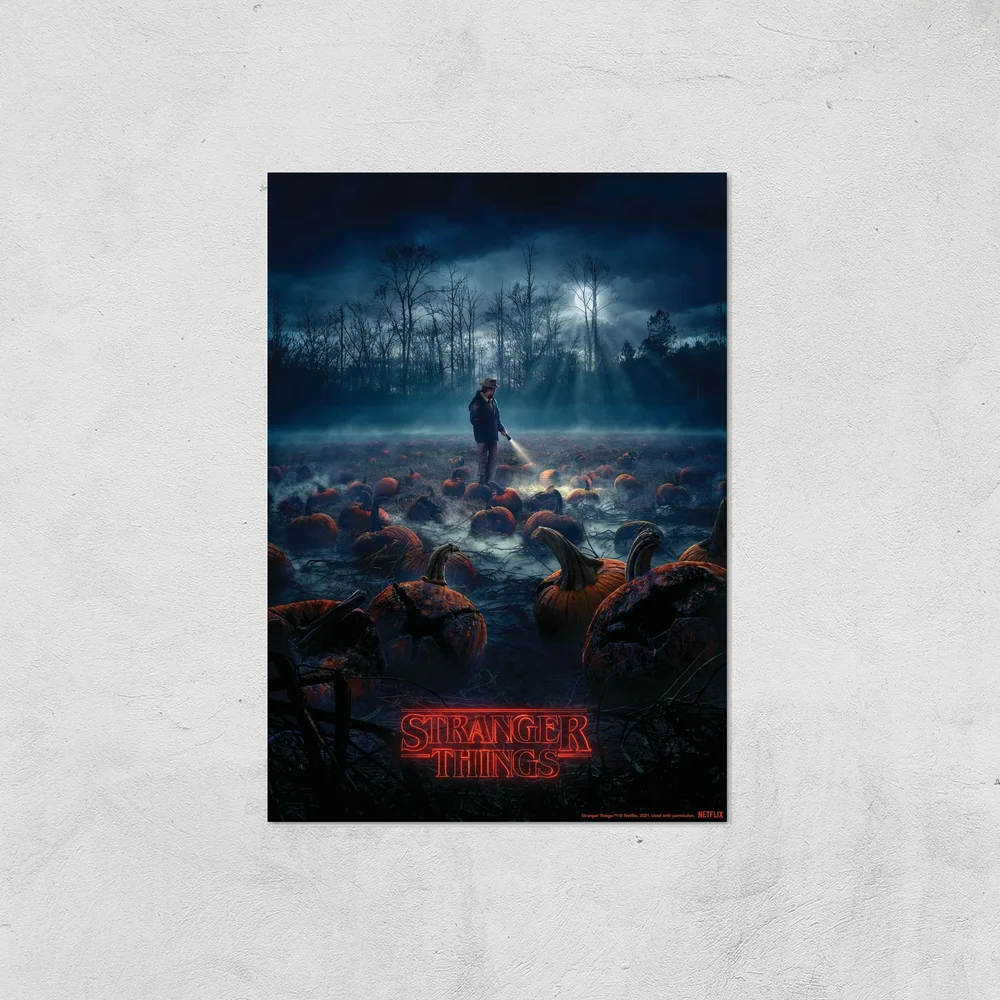 Stranger Things Pumpkin Patch Giclee Art Print - A4 - Print Only Bild 1