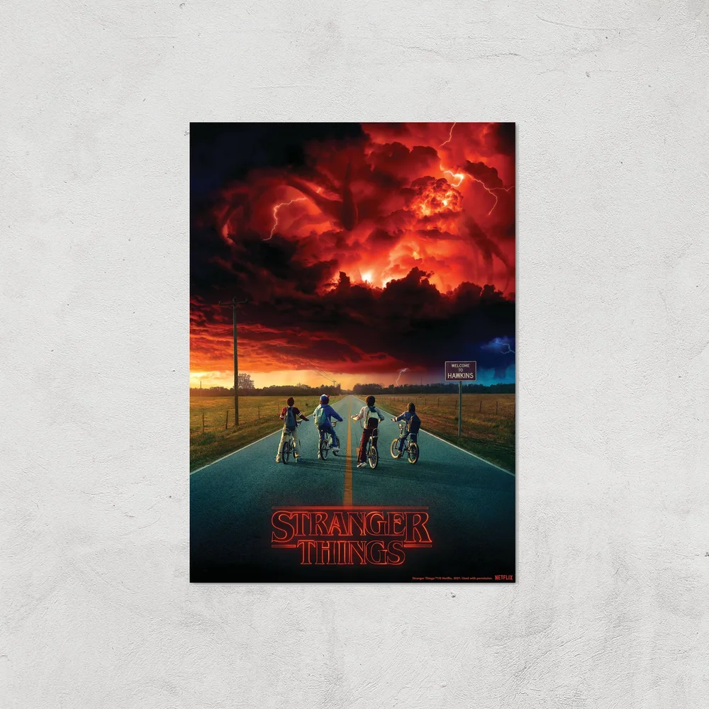 Stranger Things Welcome To Hawkins Giclee Art Print - A4 - Print Only Bild 1