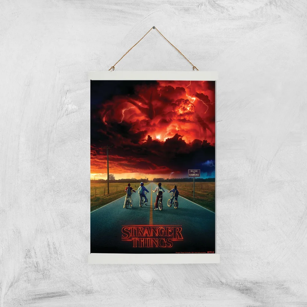 Stranger Things Welcome To Hawkins Giclee Art Print - A3 - White Hanger Bild 1