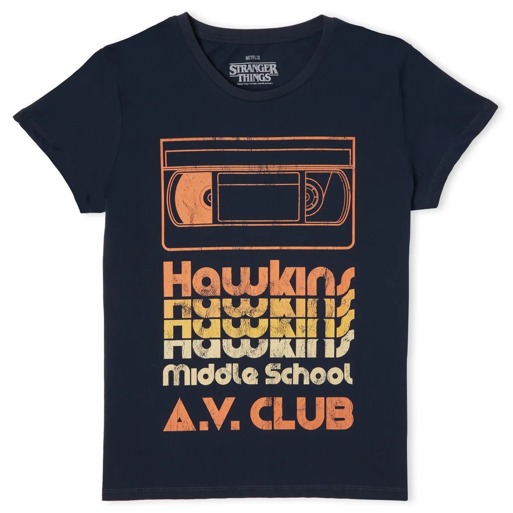 Stranger Things Hawkins AV Club Women's T-Shirt - Navy - XS Bild 1