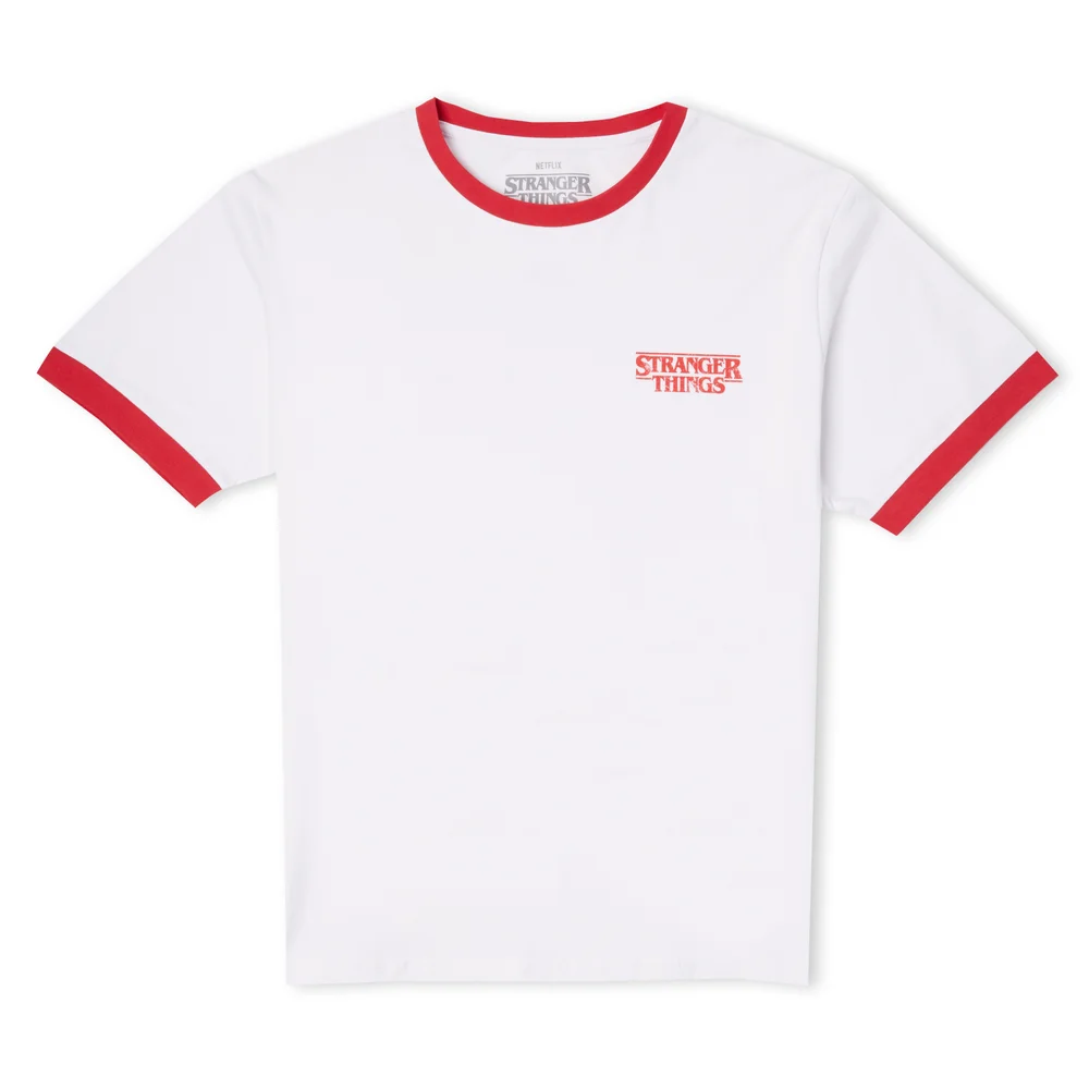 Stranger Things Biker Gang Unisex Ringer T-Shirt - White/Red - S Bild 1