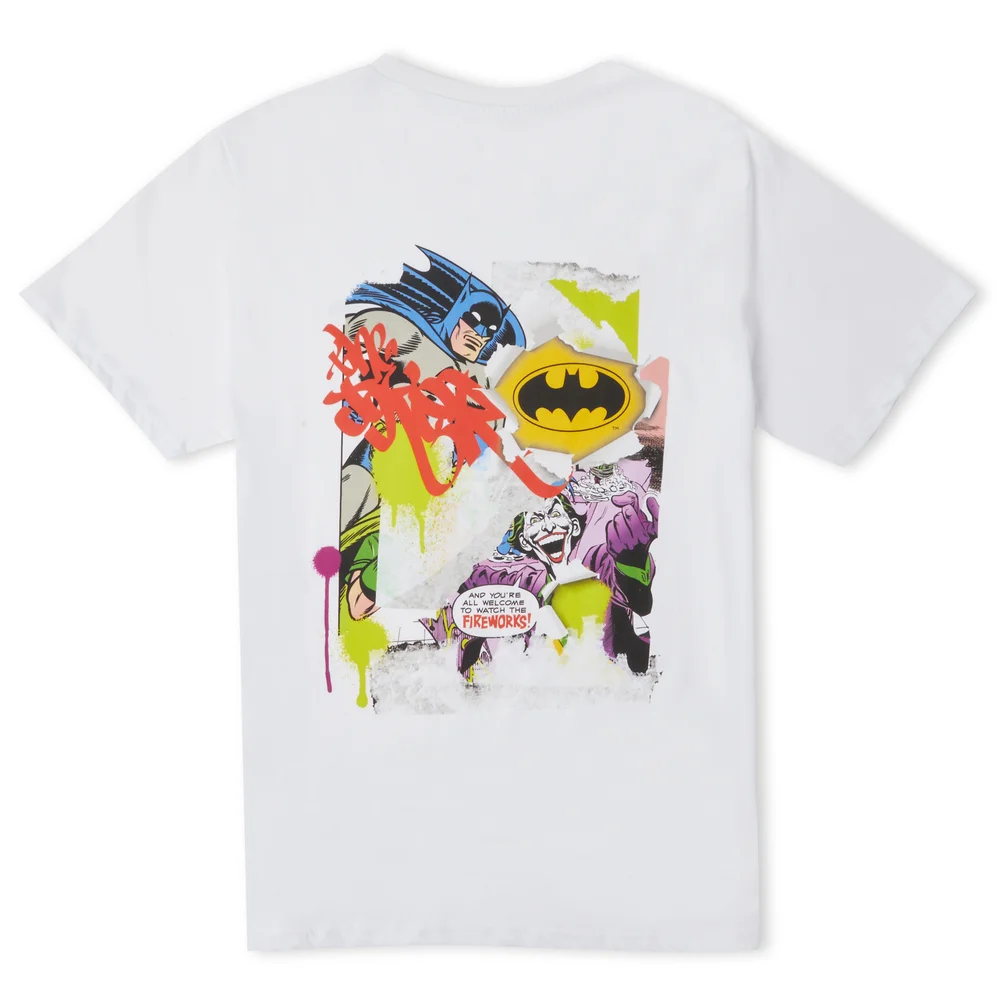 Batman Collage Unisex T-Shirt - Weiß - S Bild 1