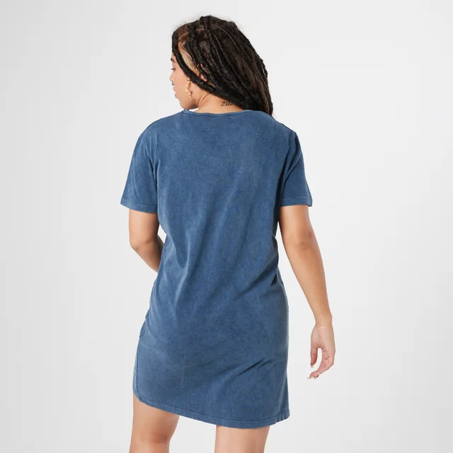 Borderlands Six Sirens Damen T-Shirt Kleid - Navy Blau Acid Wash