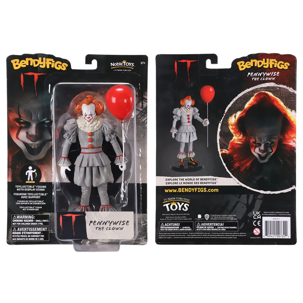 Noble Collection IT Pennywise the Clown BendyFig 7.5 Inch Action Figure Bild 1