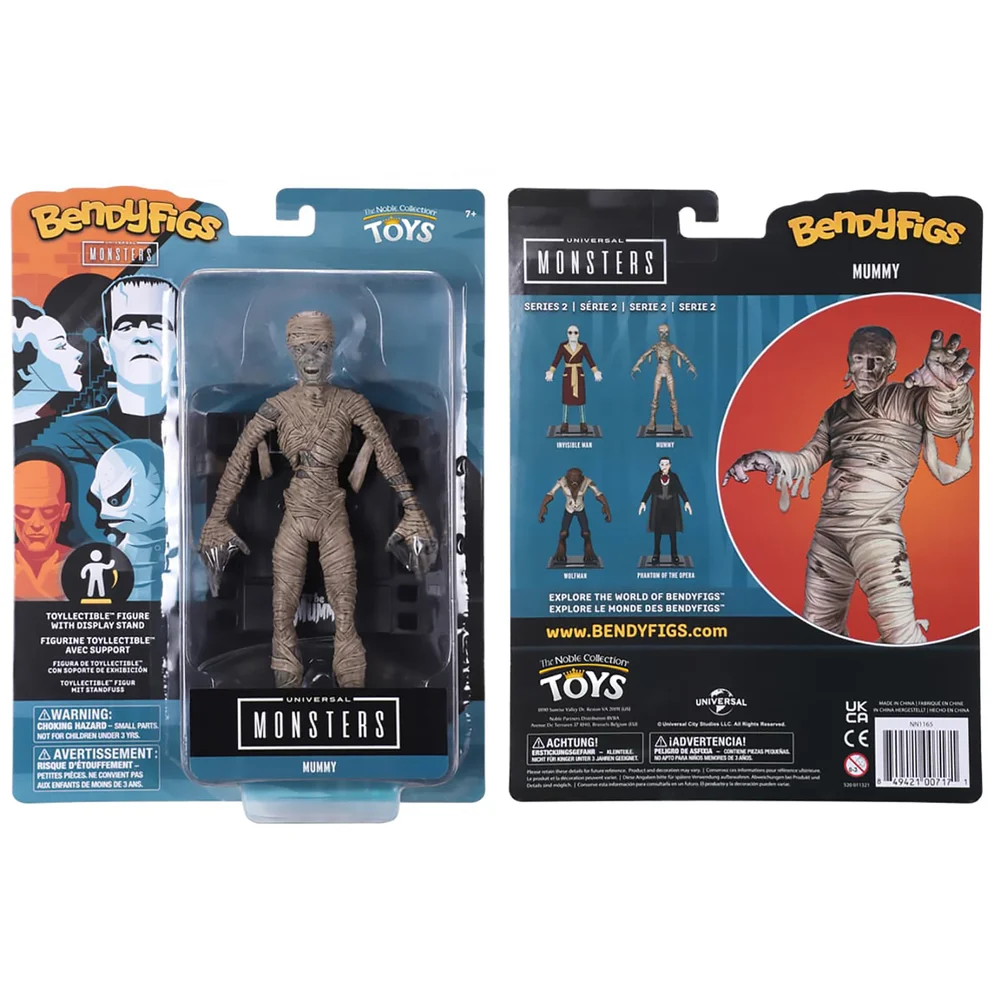 Noble Collection Universal Monsters The Mummy BendyFig 7.5 Inch Action Figure Bild 1