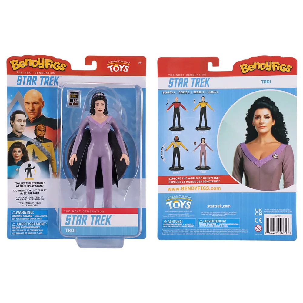 Noble Collection Star Trek Counseler Troi BendyFig 7.5 Inch Action Figure Bild 1