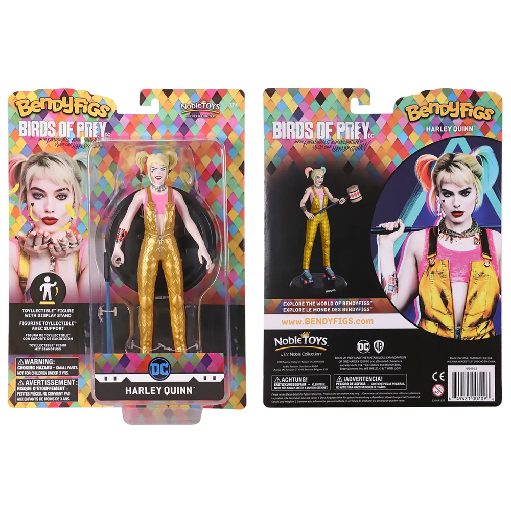 Noble Collection Birds of Prey Harley Quinn BendyFig 7.5 Inch Action Figure Bild 1